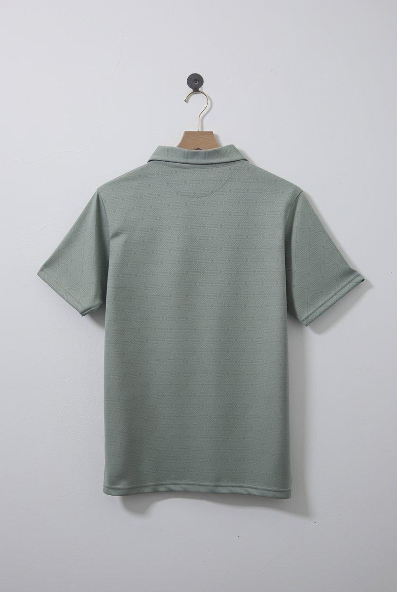 Zipper Polo T-Shirt  Designer Fabric Polycotton